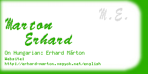 marton erhard business card
