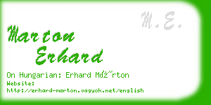 marton erhard business card
